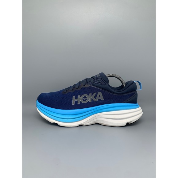 Hoka One Bondi 8 Blue Road Running Shoes Mens 9.5D - Picture 8 of 10